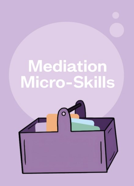Bild zeigt Visualisierung von Mediation Micro Skills-Werkzeugkasten