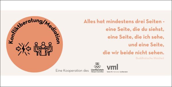 Logo und Zitat Mediation in Liechtenstein